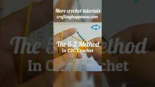 The 5 2 Method In C2C Crochet  Crafting Happiness shorts [upl. by Ayhtak]