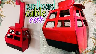 Diy cable car 🚡 from cardboardBest out of wasteHow to make RopewayCardboard craft idea [upl. by Miarfe]