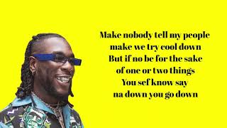 Burna Boy  Wetin Dey Sup Official Lyrics Video [upl. by Kali]