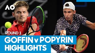 David Goffin vs Alexei Popyrin Match Highlights 1R  Australian Open 2021 [upl. by Meihar]