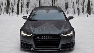 2017 Audi S6  450hp V8TT in Snow  FUN Winter Wonderland [upl. by Allicerp]