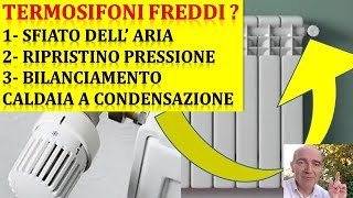 Sfiato dei Termosifoni Ripristino pressione Bilanciamento Tutto sulla caldaia a Condensazione [upl. by Anirak]