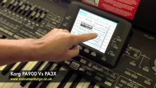 Korg PA900 vs Korg PA3X Keyboard Comparison [upl. by Anikes6]