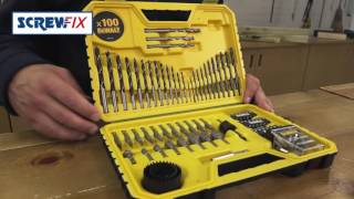 Screwfix  DEWALT COMBINATION DRILL BIT SET 100 PIECE SET [upl. by Blondie]