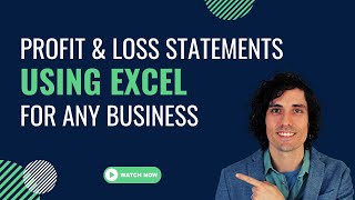 How to make a Profit amp Loss statement for any business using Excel [upl. by Winstonn]