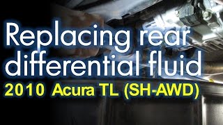 Replacing Rear Differential Fluid  Acura TL 4th gen SHAWD [upl. by Glasgo178]