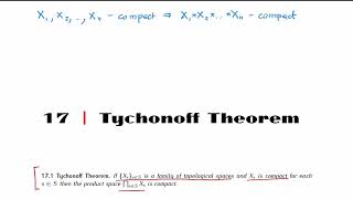 MTH 427527 Chapter 17 Tychonoff theorem part 11 [upl. by Nessim23]