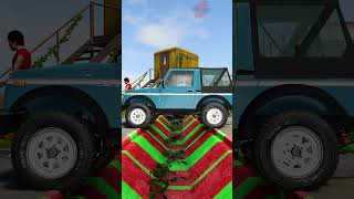 Toyota Fortuner Tow Suzuki Samurai Trucks vs Reverse Speedbump short beamng beamngdrive trucksvs [upl. by Irreg]