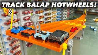 TRACK BALAPAN HOTWHEEL SERU BANGET 4LANE ELIMINATION RACE HOT WHEELS TRACKSET [upl. by Nottirb860]