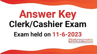 ANSWER KEY  CSEB CLERKCASHIER EXAM HELD ON JUNE 11 [upl. by Rehtnug]