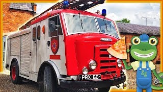 Fire Engine Pizza Truck For Children  Geckos Real Vehicles [upl. by Avat]