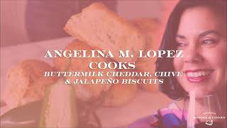 Angelina M Lopez Makes Buttermilk Cheddar and Chive Biscuits  Harlequin Books and Cooks Episode 5 [upl. by Georgina]