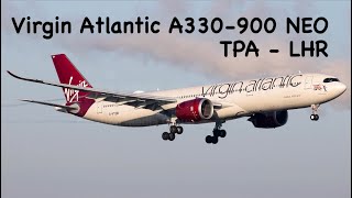 Virgin Atlantic A330900 NEO Economy Delight  Tampa  London Heathrow [upl. by Shara]