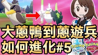 【寶可夢劍盾】5大蔥鴨到蔥遊兵 如何進化？ Pokémon Sword and Shield [upl. by Debby]