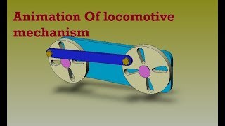 Animation Of Double Crank  Locomotive Mechanism [upl. by Alya]