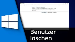 Windows 10 Benutzer löschen ✅ Tutorial [upl. by Sirromed]