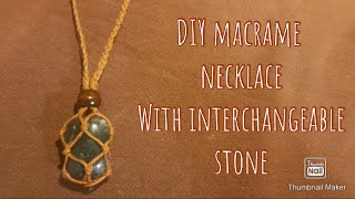 DIY macrame crystal necklace [upl. by Edeline]