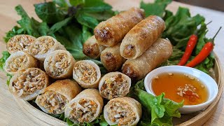 ROULEAUX IMPÉRIAUX VIETNAMIENS NEMS CROUSTILLANTS  chả giò  VIETNAMESE FRIED SPRINGROLLS [upl. by Enial]