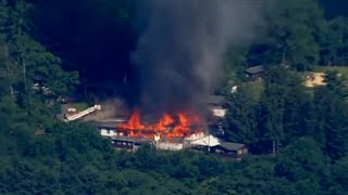 Fire erupts at Camp Airy in Thurmont Maryland [upl. by Dollar]