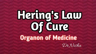 Herings law of Cure Homoeopathy Aphorisms [upl. by Fatma]