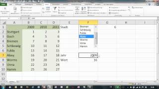 Excel  Formulare mit Listenfeldern [upl. by Portugal722]