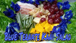 Blue Ternate Kani Salad  Blue Ternate Salad  Kani Salad  My Own Version [upl. by Ketchum]