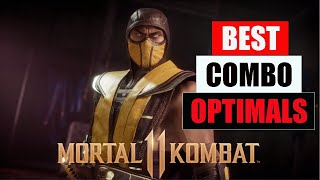 Scorpion best OPTIMAL Air Sin Blade COMBOS Tutorial  Ultimate MK11 [upl. by Cymbre400]