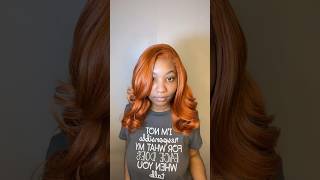 Orange synthetic lace wig install [upl. by Caresa428]