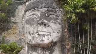 Taino indian chief Mabodamaca statue carved from mountain Isabela Puerto Rico [upl. by Blain462]