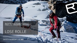 Lose Rolle Spaltenbergung mit Flaschenzug am Gletscher  Tutorial 1518  LAB ICE [upl. by Dickey95]