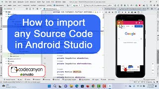 How to import Source Code in Android Studio  Android Studio Tutorial [upl. by Yendahc]