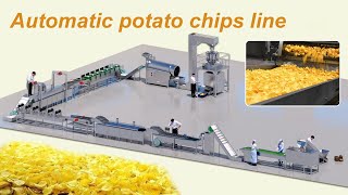 How are potato chips made Industrial automatic chips production machine line [upl. by Natsreik]