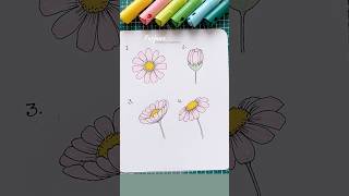 Drawing techniques  How to draw ￼flower drawing art shorts [upl. by Yerffeg784]