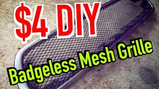 How to make your own Mesh grille  badge less grill  4 DIY  Dirtcheapdaily  Ep19 [upl. by Samford]