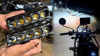 HJG5 Powerful Fog Lights installed On my Motorcycle With Blinking Feature 😍 [upl. by Tia]