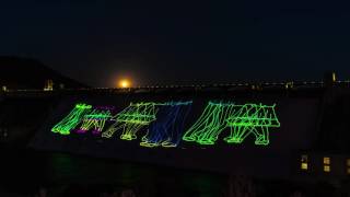 Grand Coulee Dam Laser Light Show in 40 seconds Time Lapse [upl. by Hoppe]