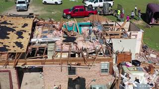 4122020 Collins Ms tornado EF4 tornado damage drone [upl. by Enitsud285]