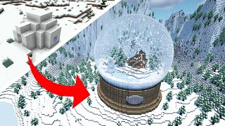 Upgrading Minecrafts Igloo into an INSANE GIANT Snowglobe [upl. by Sumahs]