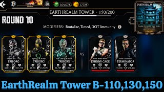 Earthrealm Tower Boss Battle 110130 amp 150 Fight  Reward MK Mobile [upl. by Sahpec975]