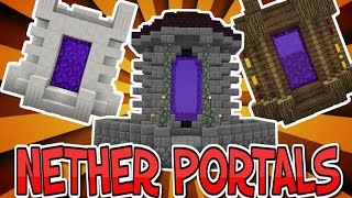 Minecraft How to build The Best Nether Portal designs [upl. by Aihsit453]