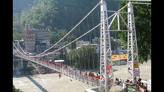 Laxman JhulaRam Jhula Bridge in Rishikesh Uttarakhand [upl. by Llennoj814]