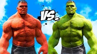 RED HULK vs HULK  EPIC SUPERHEROES BATTLE [upl. by Ahsieat242]