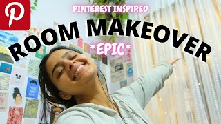 EPIC Pinterest Inspired Room Makeover  Aesthetic room Kshipra Vats [upl. by Annetta]