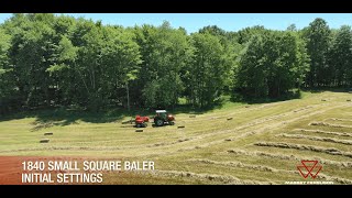 Setting up a Hesston by Massey Ferguson 1840 Small Square Baler [upl. by Rehtnug]