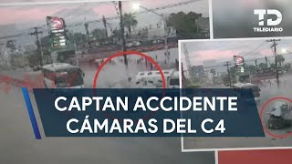 Así ocurrió el choque contra una camioneta de valores que dejó un muerto en Monterrey [upl. by Olympie22]