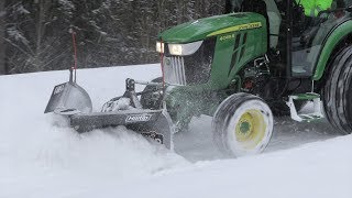 Hilltip Snowstriker™ compact tractor snow plow [upl. by Nonnaer152]