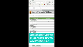 😎 Cómo CONVERTIR cualquier TEXTO a MAYÚSCULAS en Excel 🤟 shorts excel [upl. by Aicen404]