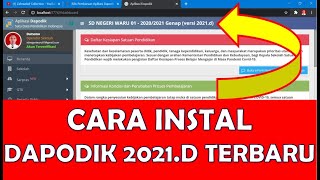 CARA INSTAL DAPODIK 2021D TERBARU [upl. by Dympha]