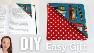 Quick and Easy Fabric Corner Bookmark  Coaster  DIY Last Minute Christmas Gift [upl. by Iohk]