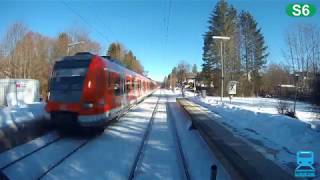 Führerstandsmitfahrt 2019 SBahn München  S6 Tutzing  Ostbahnhof [upl. by Einnep517]